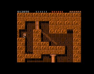 une photo d'Ã©cran de Rick Dangerous sur Commodore Amiga